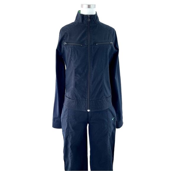 Nike Womens Full Zip Lightweight Jacket and Pants Black Activewear Top S/M - Picture 3 of 12